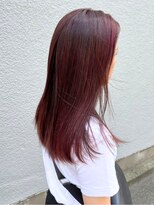 ニーム 国分寺(NEEM)&nbsp;チェリーピンク・レッド・ミディアムボブ・ストレート・髪質改善