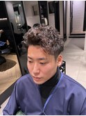 アップバングパーマ