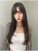 抜け感レイヤーロング/顔周りレイヤーロング/モードロング