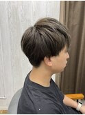 ショートネープ×アッシュカラー