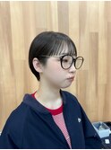 ワイドバング×マッシュショート