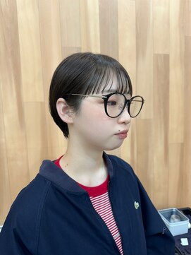 ワイドバング×マッシュショート