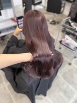ペレ 原宿(PELE)&nbsp;ミルクティーブロンドダークブルーデジタルパーマ原宿