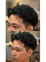 ゼロスバーバー(0's BARBER SHOP)&nbsp;束感黒髪ルーズショート人気流行ナチュラル無造作メンズ