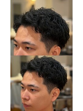ゼロスバーバー(0's BARBER SHOP) 束感黒髪ルーズショート人気流行ナチュラル無造作メンズ
