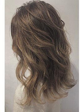 レセ 南柏店(Laissez) グレージュ グラデーション/セミロング/透明感【レセ南柏店】