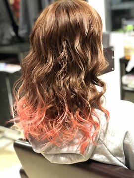 ヘアーメイク ララ(HAIR MAKE LALA) 淡いピンクのグラデーションカラー