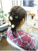 編みおろし＆お花