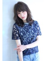 オーロ 宝塚店(ORO)&nbsp;アッシュブラウンの大人かわいいブランジュ小顔くびれセミディ