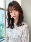 【ラルユー松宮】ラベージュ韓国シースルーバング髪質改善カット