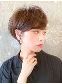 大人ふんわりショートレイヤー/束感ショート/30代40代50代/白髪