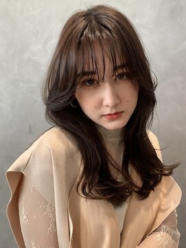 エムスラッシュ みなとみらい馬車道店(M SLASH) 馬車道/シースルーバング/2wayバング/ココアブラウン