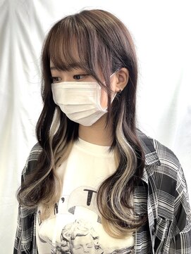 ニーナ ヴィジョン(NINA visioN) #プルエクステ#インナーカラー#イヤリングカラー