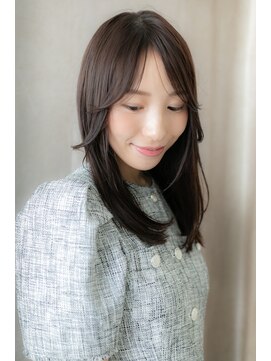 カバーヘア ブリス 上尾西口店(COVER HAIR bliss) 美髪オリーブグレージュ顔周りレイヤーロングZ上尾10代20代30代