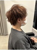 ショートウルフ波巻パーマ♪