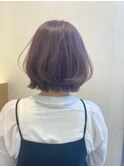 ≪オトナ可愛いくびれレイヤー風ボブ☆≫ピンクブラウン