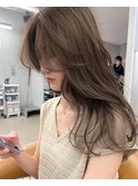 レイヤーカットグレージュカラーデザインカラーシルキーベージュ