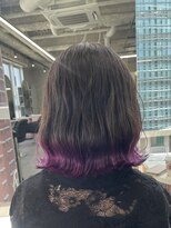 ジエクト カナウ(The Ect canow)&nbsp;裾カラーボブ/ボブグラデーション/ピンクパープル/ピンクカラー