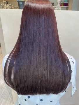 レイ(Lei) 【髪質改善】縮毛矯正 レッドブラウン　ピンクブラウン