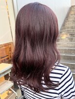 ビーチ(BEACH)&nbsp;ブリーチなし暖色系チェリーレッド カラー波ウェーブ