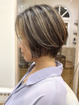 フルブルーム 東林間(fullbloom) ショートカットハイライトカラーケアブリーチ