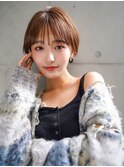 【GEEKS渋谷】耳かけショートボブ/シースルーバング/秋冬カラー