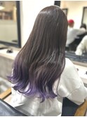 グレージュ×ラベンダー