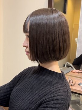 シオ ヘアー デザイン(Sio. hair design) 縮毛矯正とボブ  自然な丸みを残す縮毛矯正