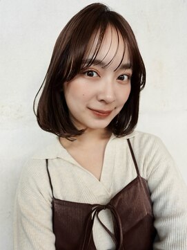 トリコ ショップアンドヘアサロン(tricot shop hair salon) ふんわり内巻き/小顔ボブ/シースルーバング