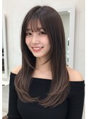 ロング/顔周り/ブリーチなしカラー/前髪/本八幡