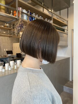 イミ(imi) 大人ボブ/ストレート/グレージュカラー/前髪/髪質改善[登戸]