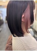 ブリーチ　ピンクブラウン　ペールピンク　イヤリングカラー