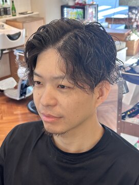 ゼロスバーバー(0's BARBER SHOP) 20代ツイストスパイラル◎マッシュ×アッシュグレージュ