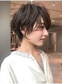 ショートヘア/ショートボブ/もみれげ