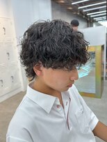 フィフス 渋谷(fifth)&nbsp;渋谷シャドウパーマ波巻きスパイラルパーマメンズミディアム
