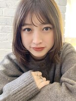 ガーデン 渋谷(GARDEN) ロブヘア/フェイスレイヤー/ベージュカラー/シースルーバング