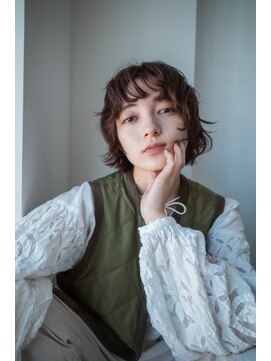 ワク(WAKU) 【WAKU】モカブラウン・パーマボブ