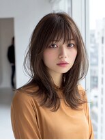 ダル 渋谷/表参道(DAL.)&nbsp;くびれミディアム/ハッシュカット/ダークアッシュ/ブラウン