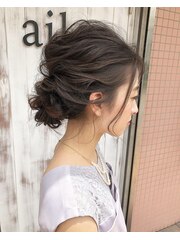 ゆるふわだけど品のあるアップスタイル★#ヘアセット