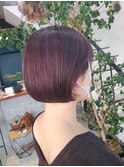 #大人かわいい艶ミニボブ×ピンクバイオレット♪