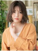 前下がりシースルーバングくせ毛風ボブa戸田公園20代30代40代