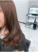 斜めバング/グレージュカラー/デザインカラー/眉毛/銀座/東銀座