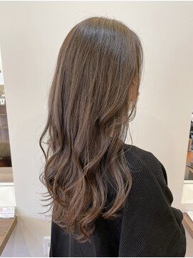 グランウェイ(GRUNWAY) ロングレイヤー×グレージュ