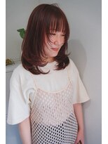 ファブ(fab.) レイヤーカット/セミディ/ワインレッドカラー