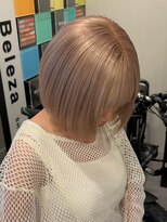 ベレーザ 渋谷(BELEZA)&nbsp;7622ブロンドベージュハイトーンカラー切りっぱなし韓国ボブ