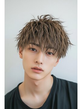 カグヤ(Kaguya) ツイストスパイラルパーマツーブロックメンズマッシュパーマ