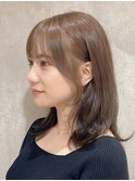 韓国風/レイヤー/小顔/前髪カット/髪質改善/グレージュ/透明感