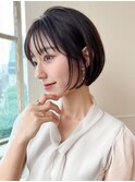 ワンレン/小顔カット/ネビージュ/韓国ヘア/ハッシュカット
