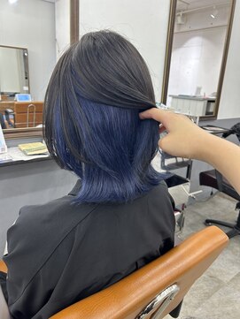アジールヘア 北千住駅西口店(agir hair) インナーネイビー インナーブルー ネイビーカラー