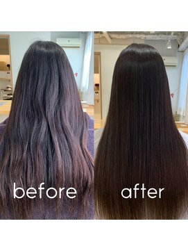 リリィ ヘアデザイン(LiLy hair design) 【minami】つるつるオイルストレート／ブリーチ履歴あり